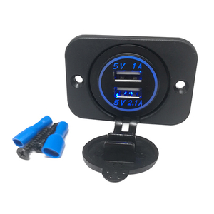 HC-B-65009 BUS USB CHARGER WITH BLUE LIGHT 12-24V